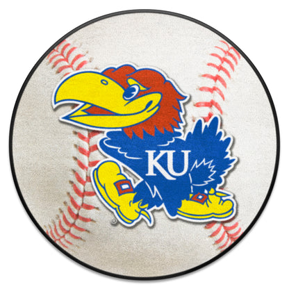 Kansas Jayhawks Baseball Rug - 27in. Diameter