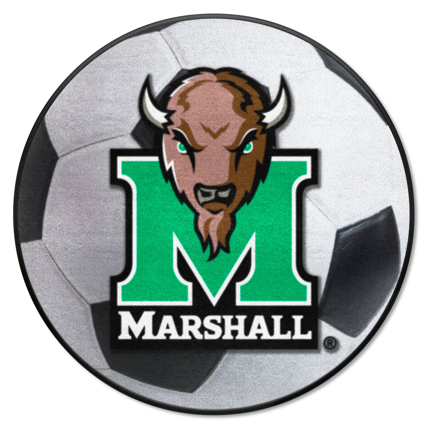 Marshall Thundering Herd Soccer Ball Rug - 27in. Diameter
