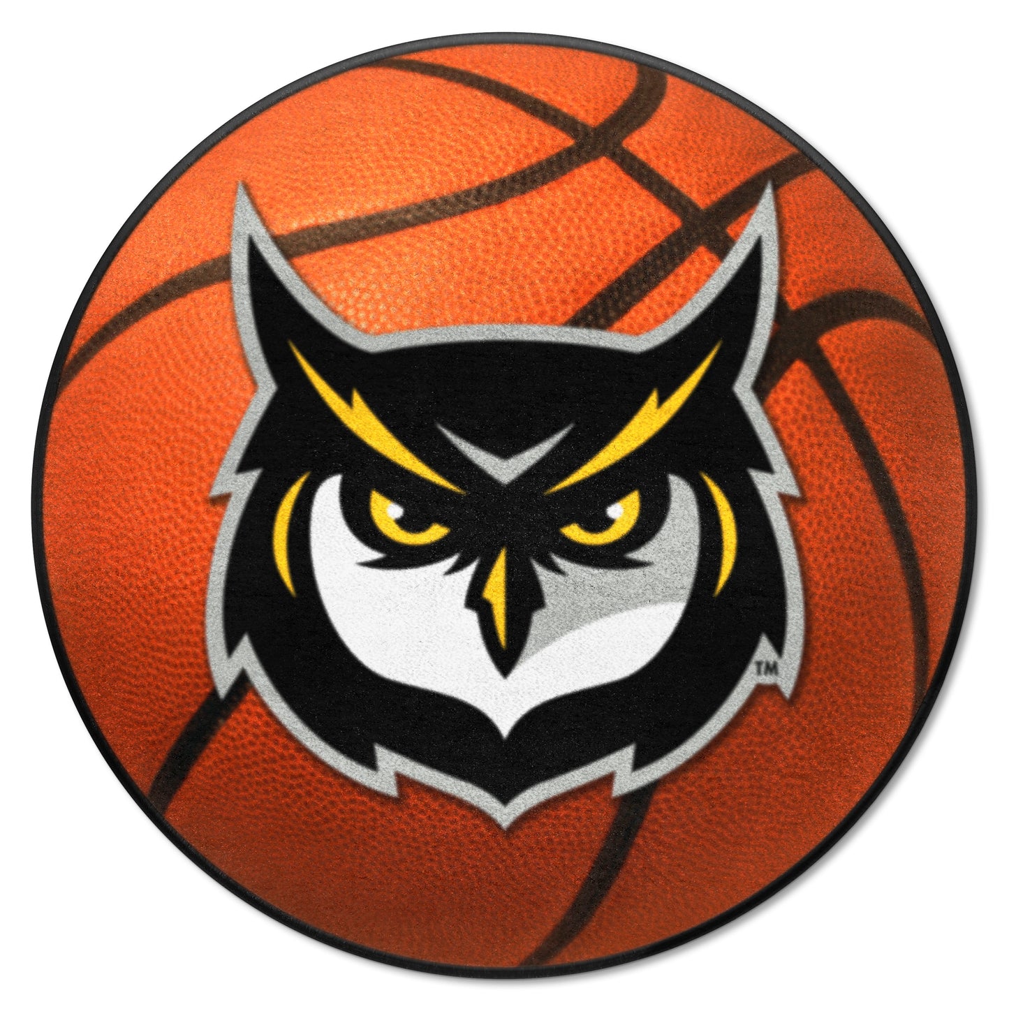 Kennesaw State Owls Basketball Rug - 27in. Diameter - "Owl" Logo