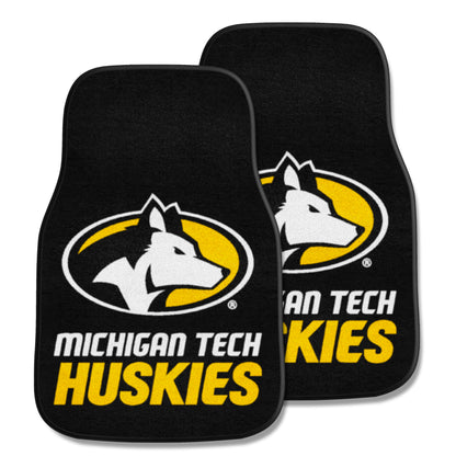 Michigan Tech Huskies Front Carpet Car Mat Set - 2 Pieces