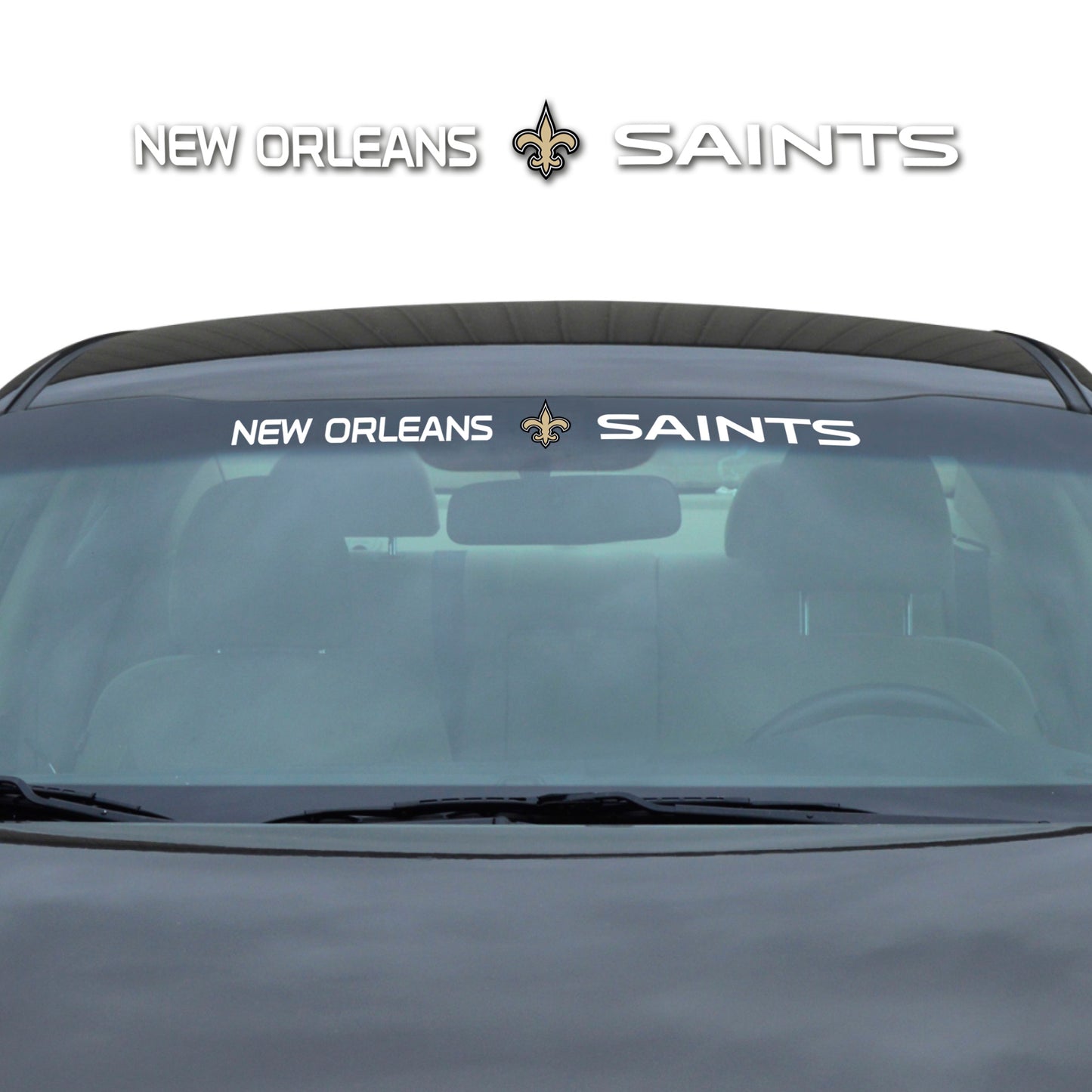 New Orleans Saints Sun Stripe Windshield Decal 3.25 in. x 34 in.