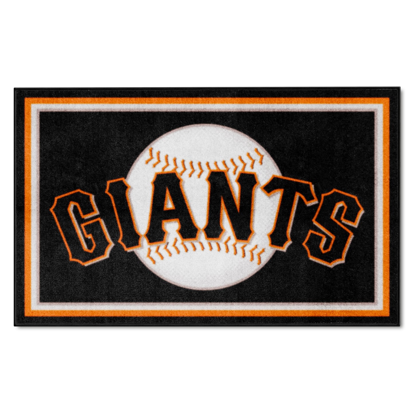 San Francisco Giants 4ft. x 6ft. Plush Area Rug - Giants and Baseball Primary Logo