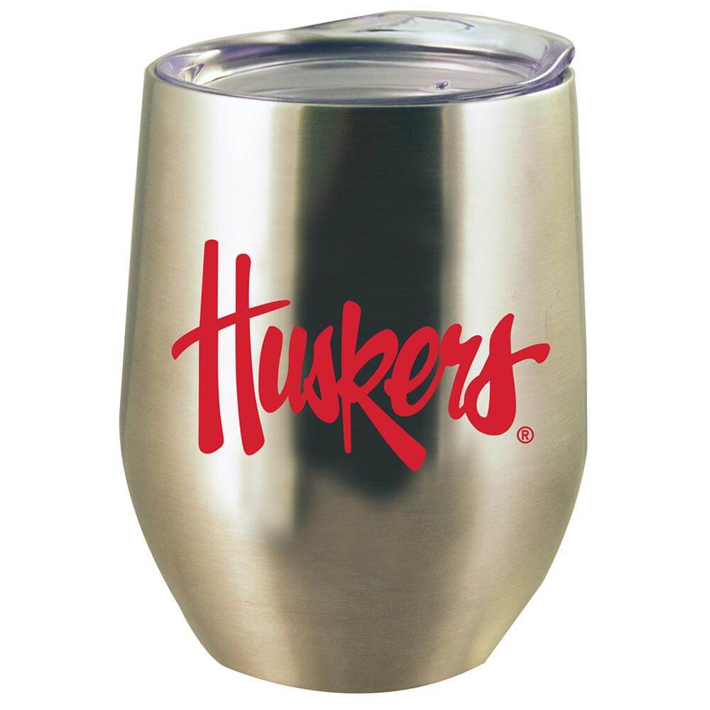 12oz Stainless Steel Stemless Tumbler w/Lid | Nebraska University