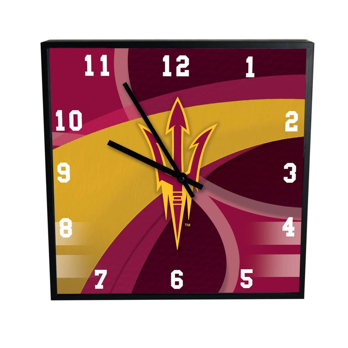 12 Inch Square Carbon Fiber Clock | Arizona State University