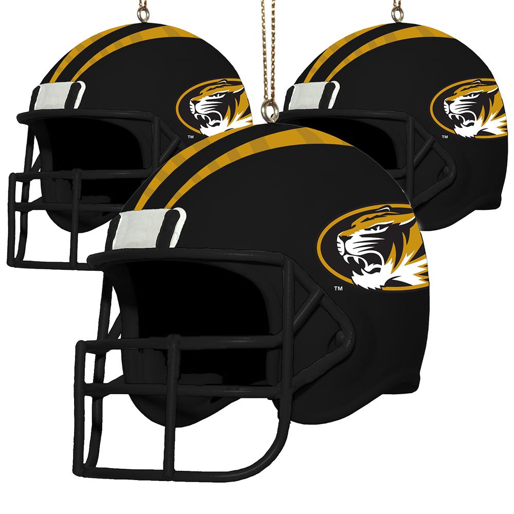 3 Pack Helmet Ornament - Missouri University