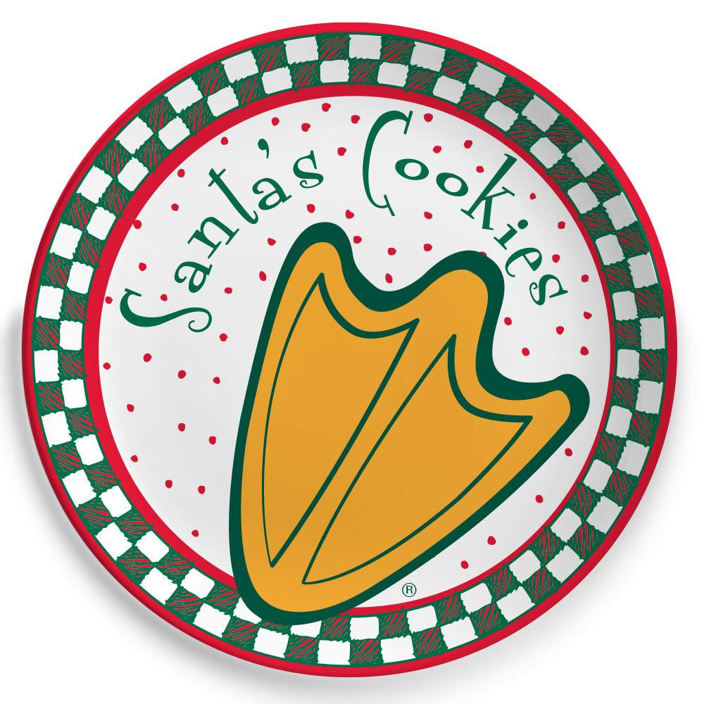 Santa Ceramic Cookie Plate | University of Oregon