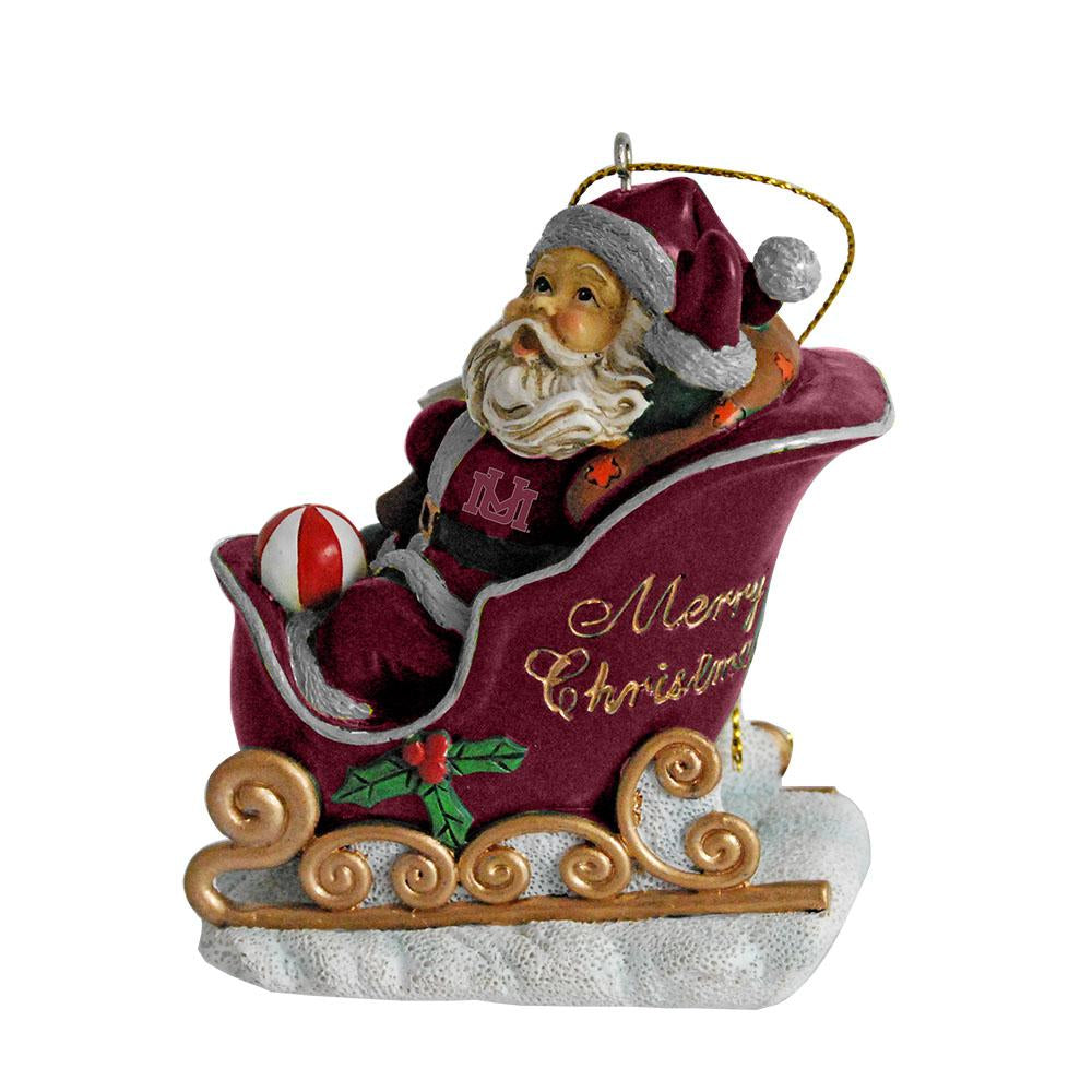 Santa Sleigh Ornament - Montana University