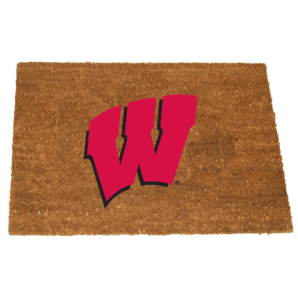 Colored Logo Door Mat | Wisconsin Badgers