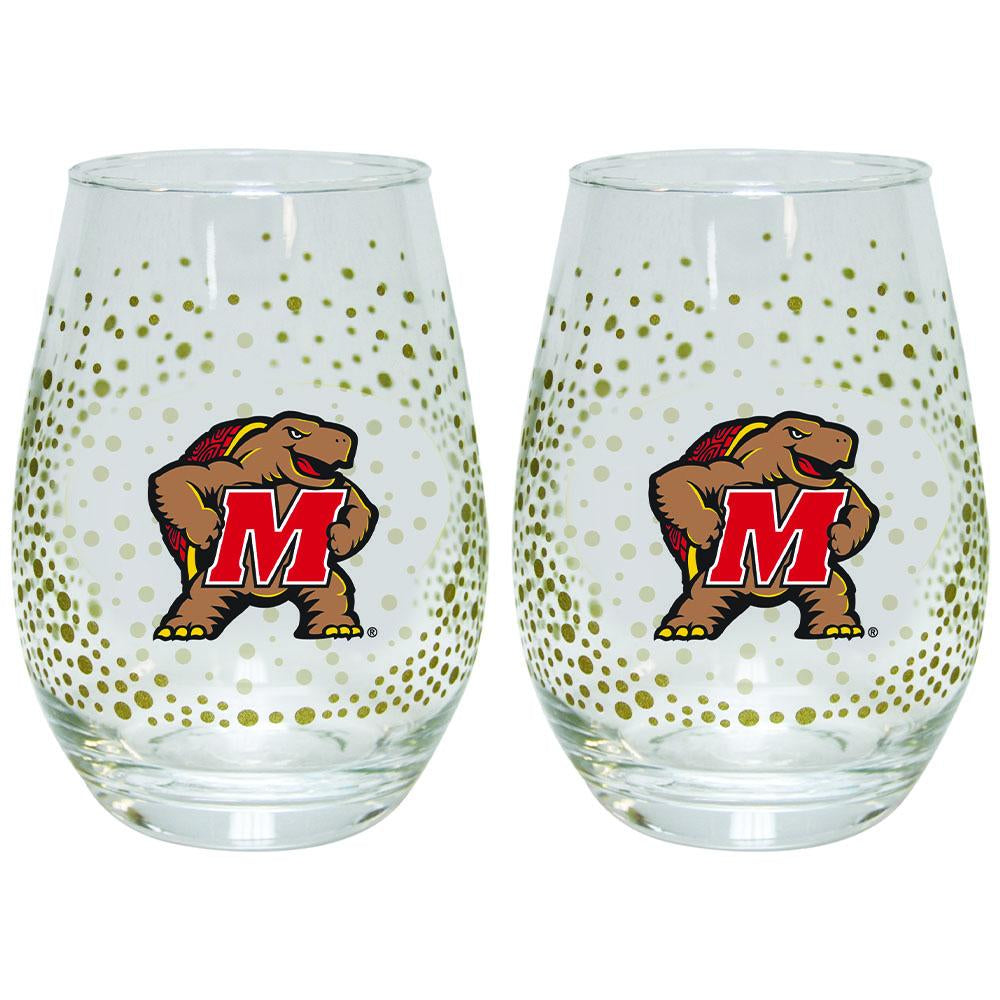 2 Pack Glitter Stemless Wine Tumbler | MARYLAND