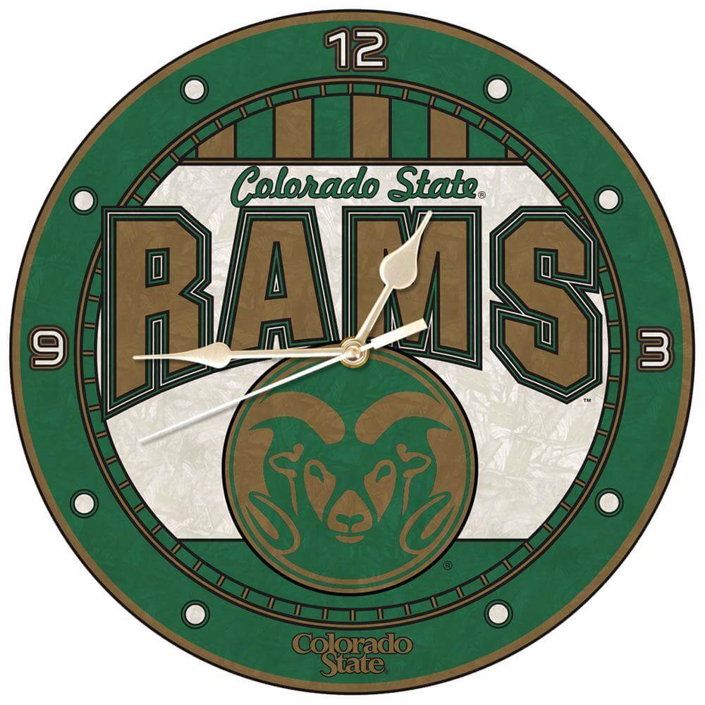 12 Inch Art Glass Clock | Colorado State University