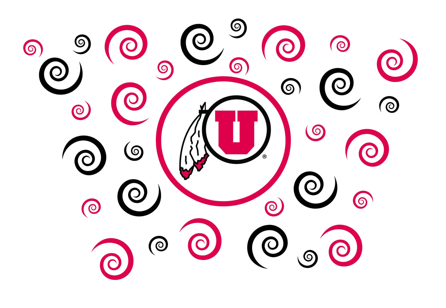 16oz Latte Mug Swirl - Utah University