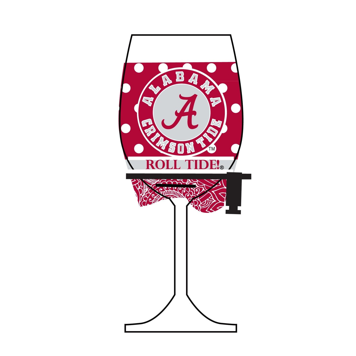 Wine Woozie Glass | Alabama Crimson Tide