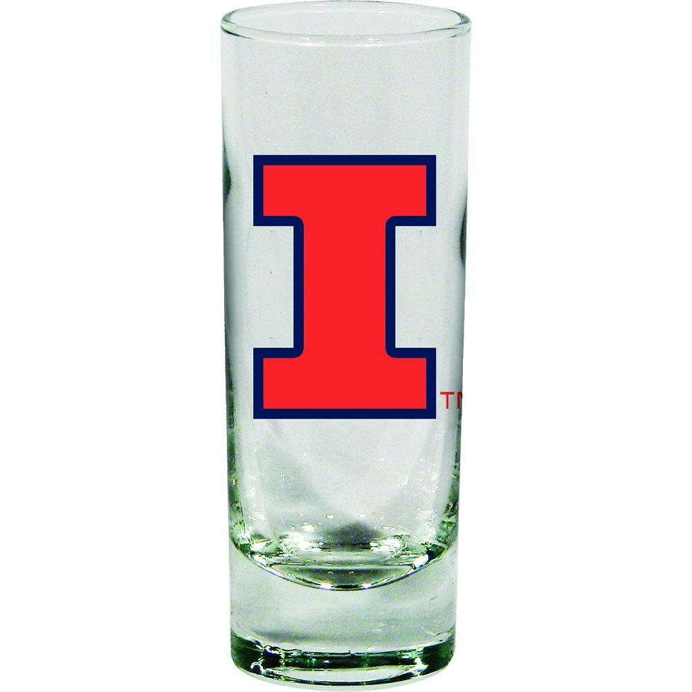 2oz Cordial Glass w/Large Dec | Illinois University