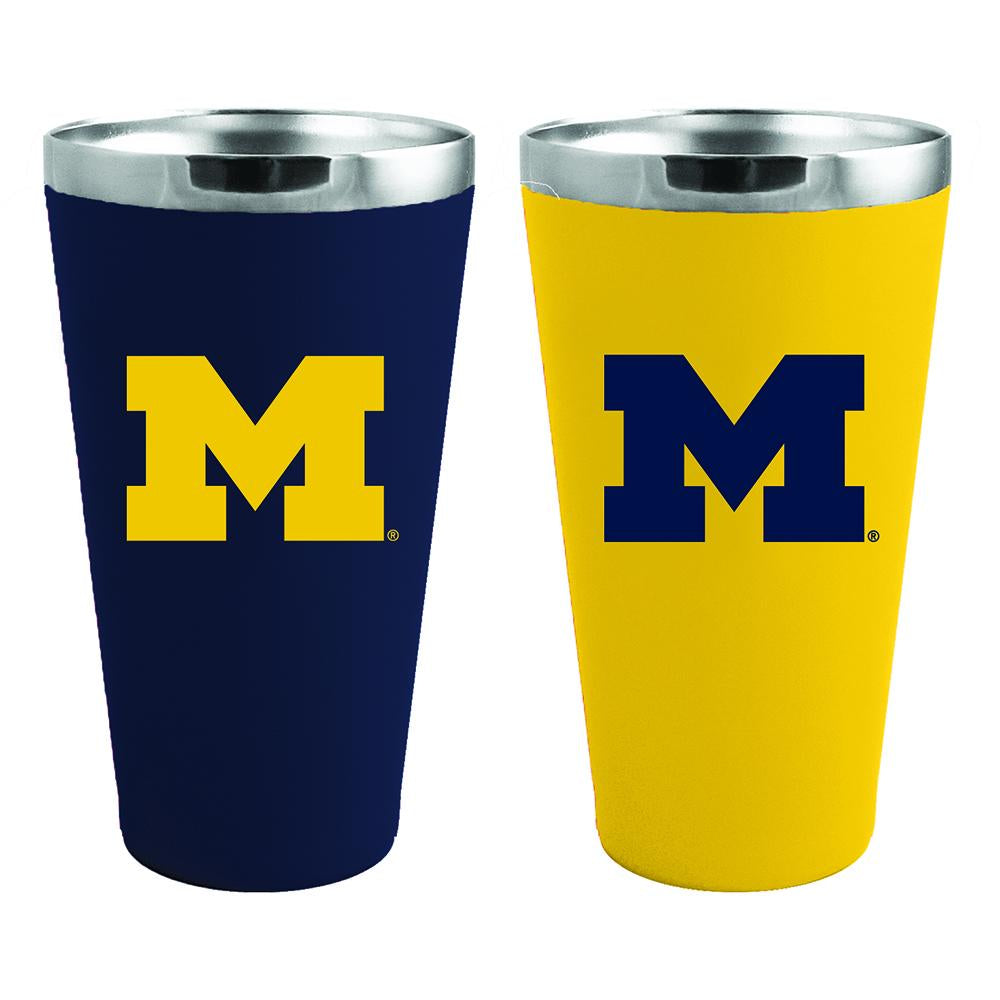 2 Pack Team Color Stainless Steel Pint Glass | Michigan Wolverines