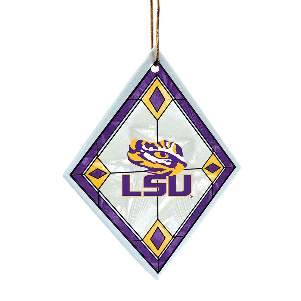 Art Glass Ornament - LSU Tigers