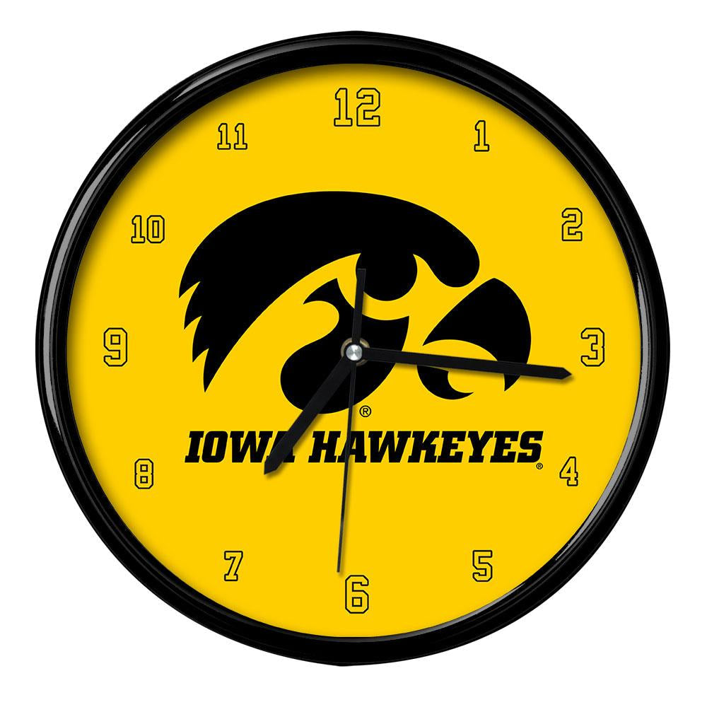 Black Rim Clock Basic | Iowa University