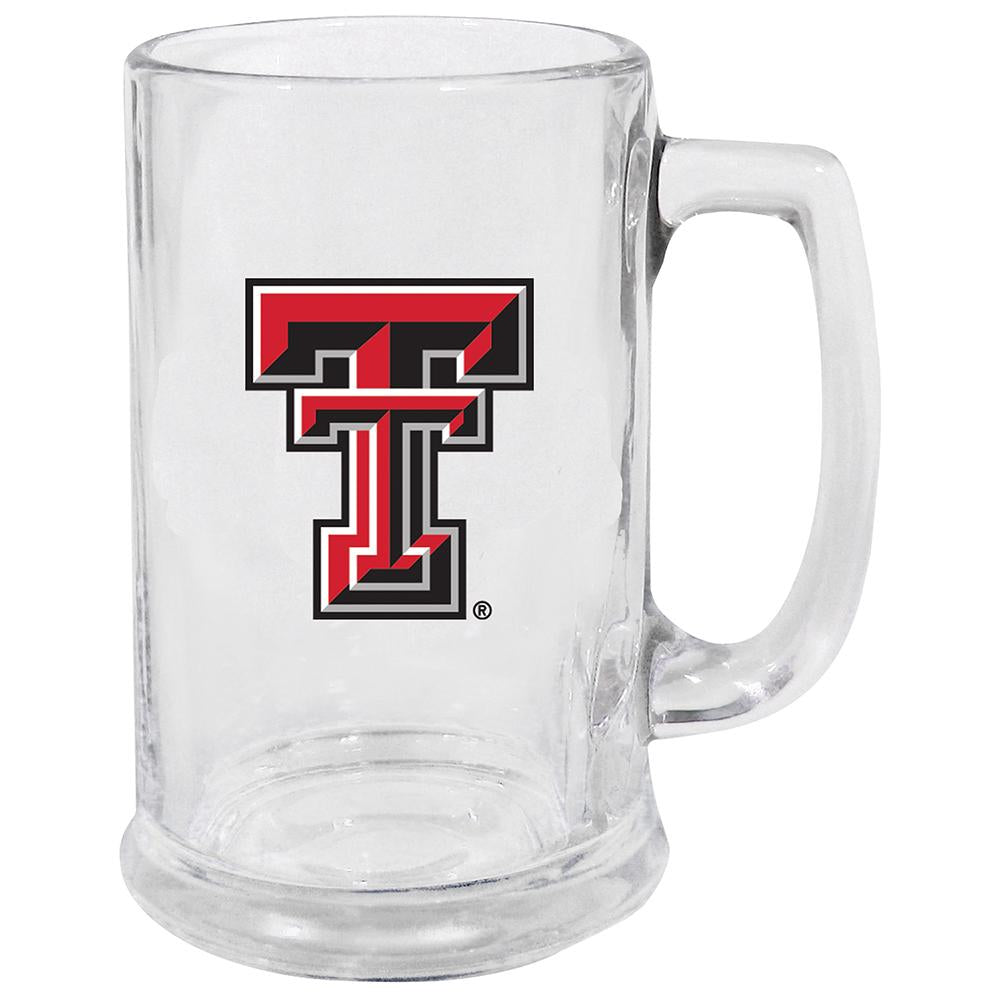 15oz Decal Glass Stein TX Tech