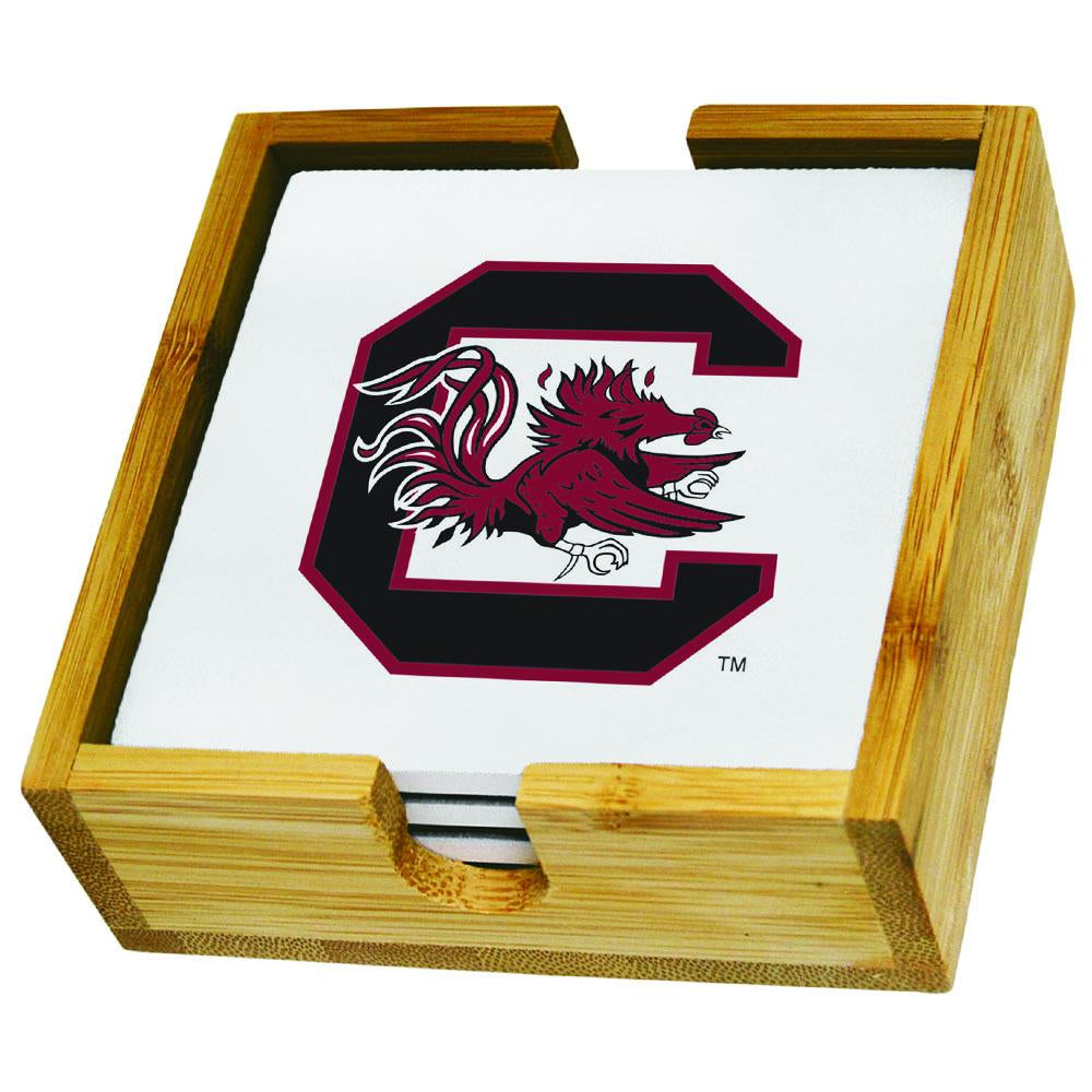 Team Logo Square Coaster Set South Carolina