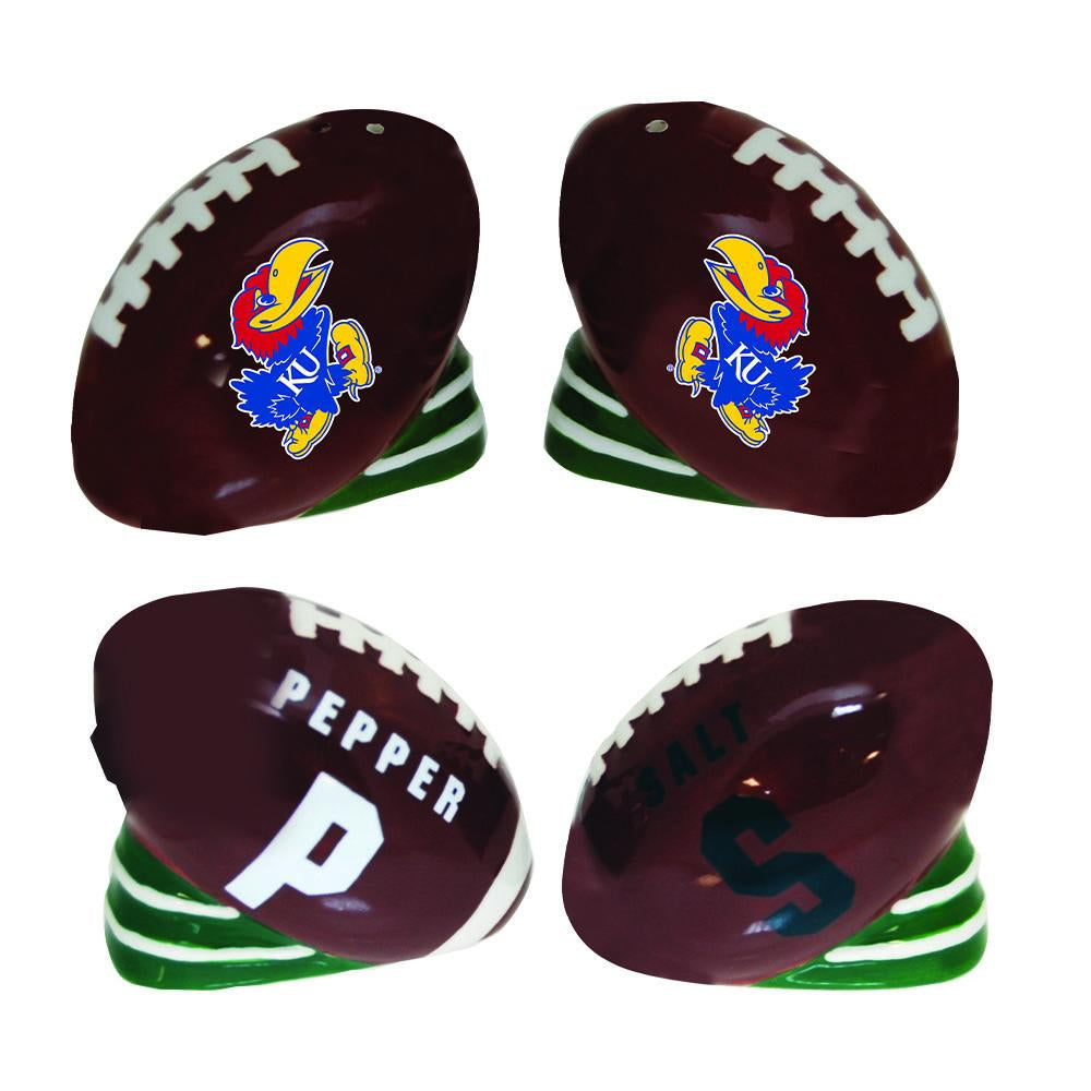 Football Salt and Pepper Shakers | Kansas Jayhawks