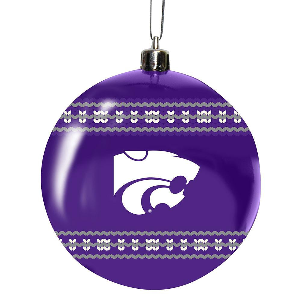 3IN SWEATER BALL Ornament KANSAS STATE