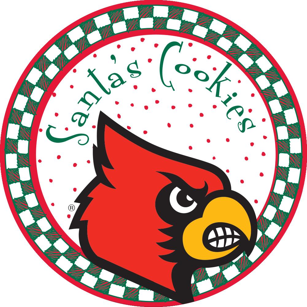 Santa Ceramic Cookie Plate | Louisville University