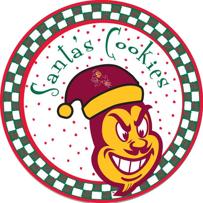 Santa Ceramic Cookie Plate | Arizona State University