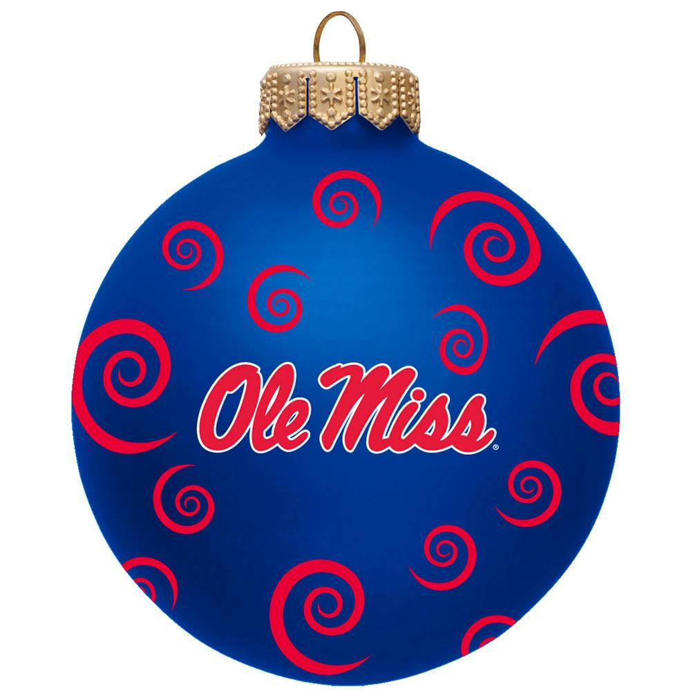 3 Inch Swirl Ball Ornament | Mississippi State University