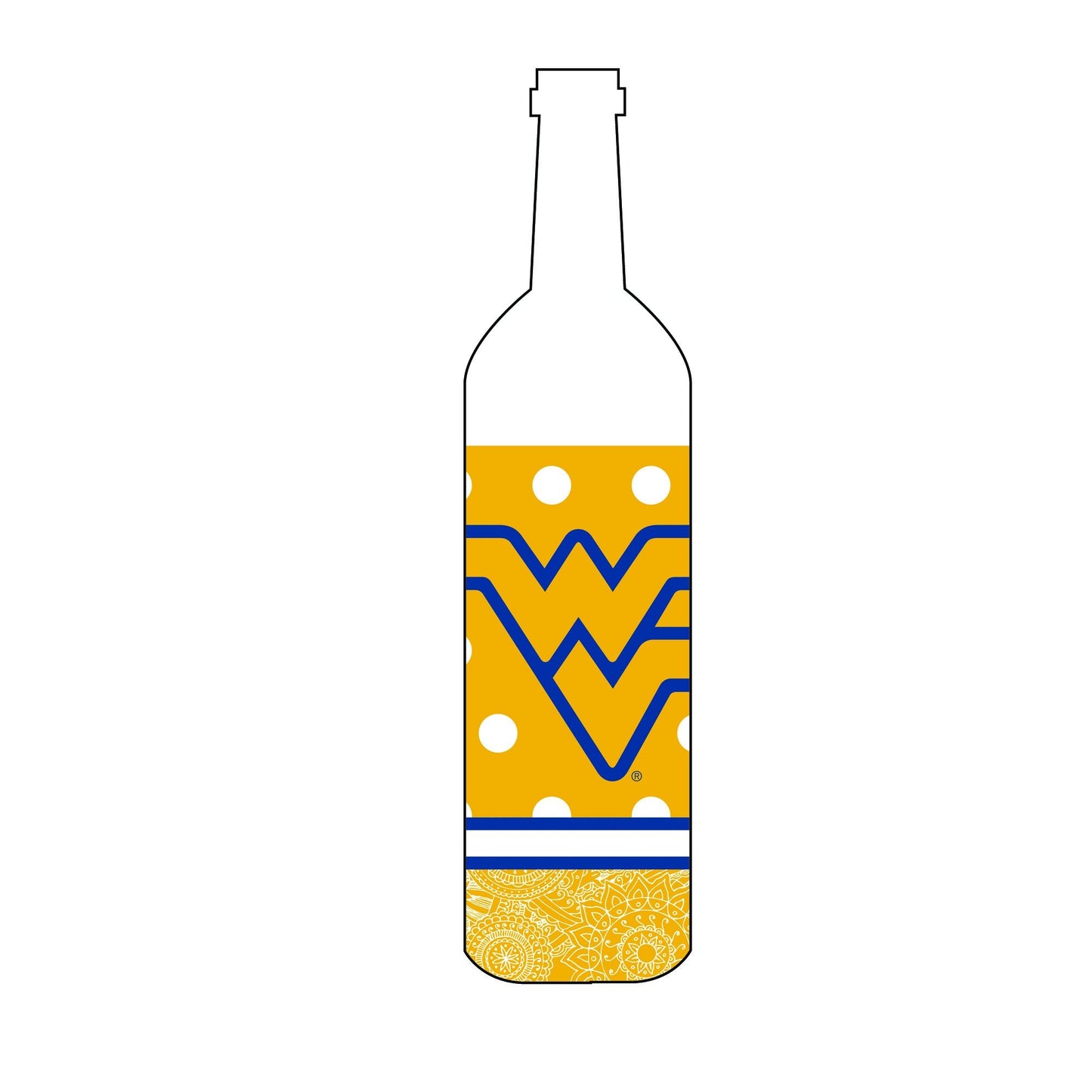 Wine Bottle Woozie - West Virginia University