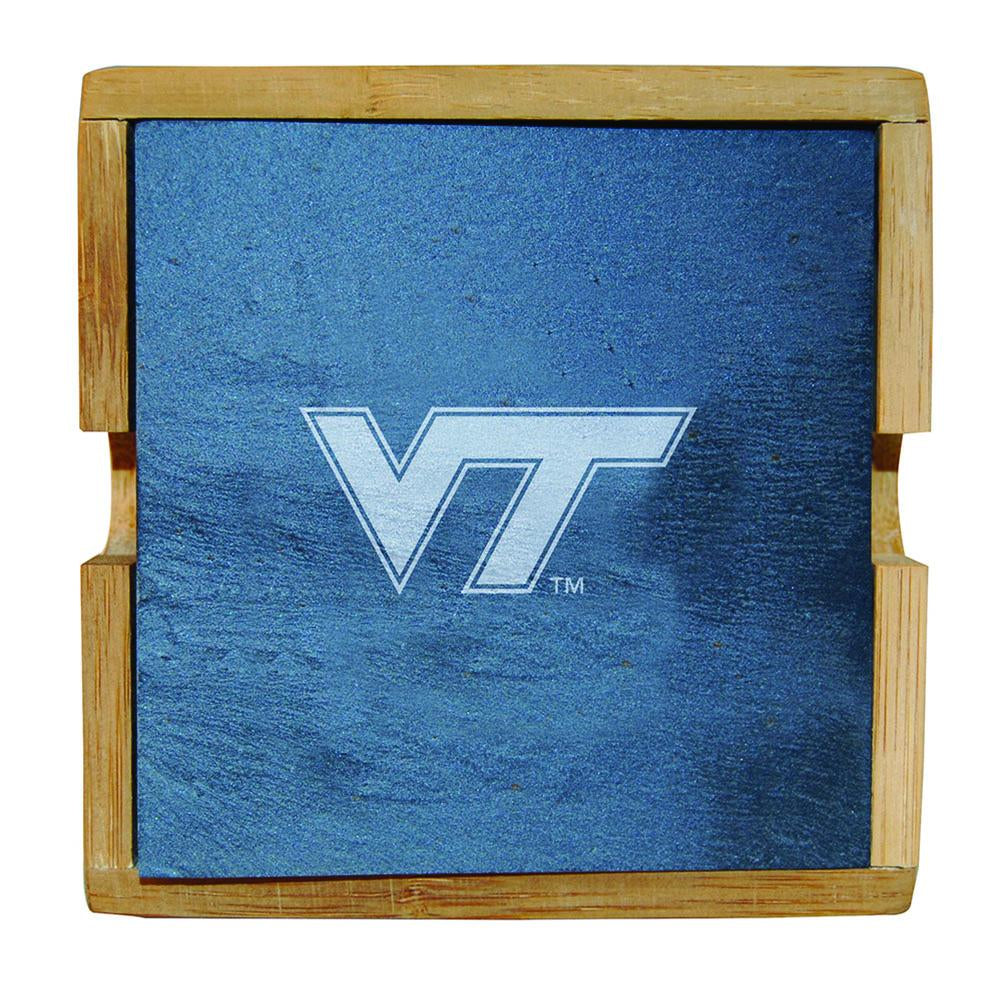 Slate Sq Coaster Set  VIRGINIA TECH