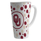 16oz White Polka Dot Latte | Oklahoma University