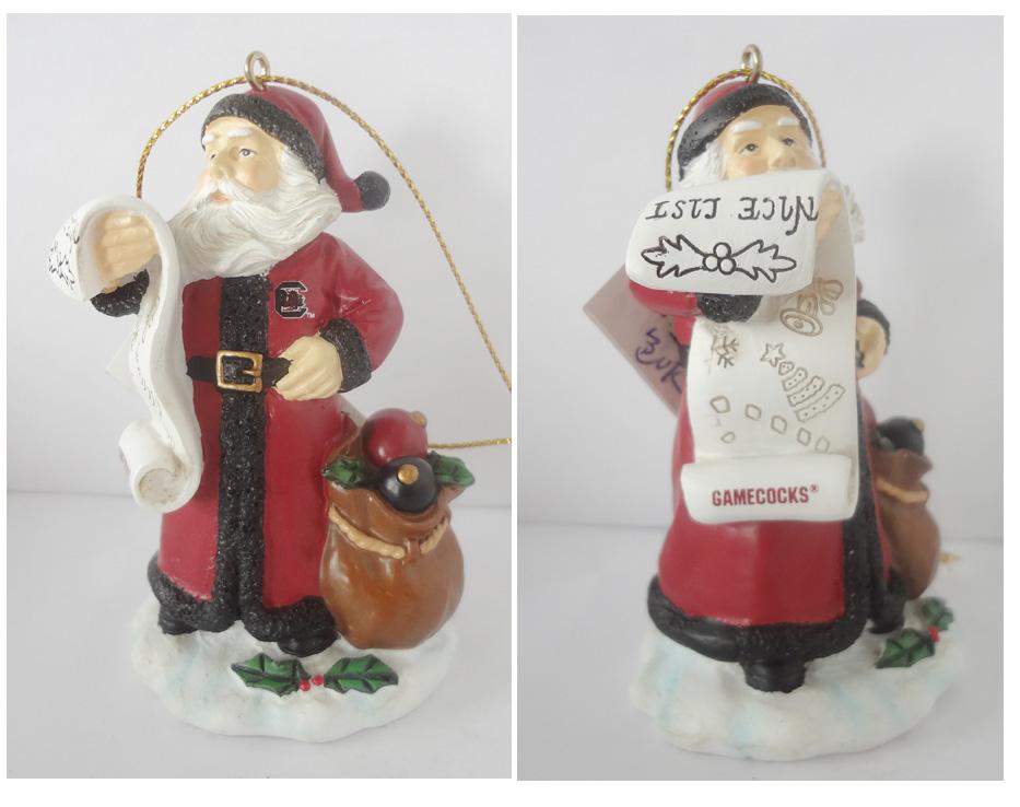 2015 Naughty Nice List Santa Ornament | South Carol