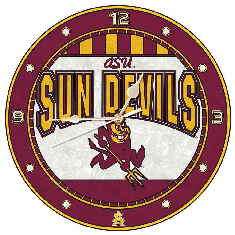 12 Inch Art Glass Clock | Arizona State University