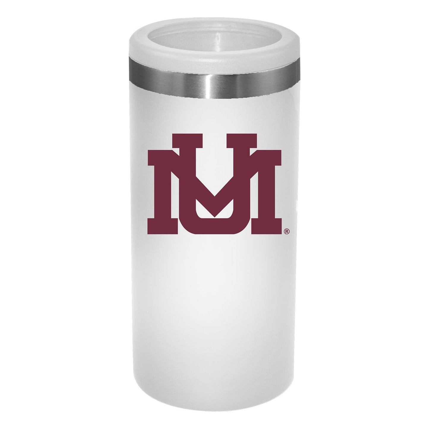 12oz White Slim Can Holder | Montana Grizzlies