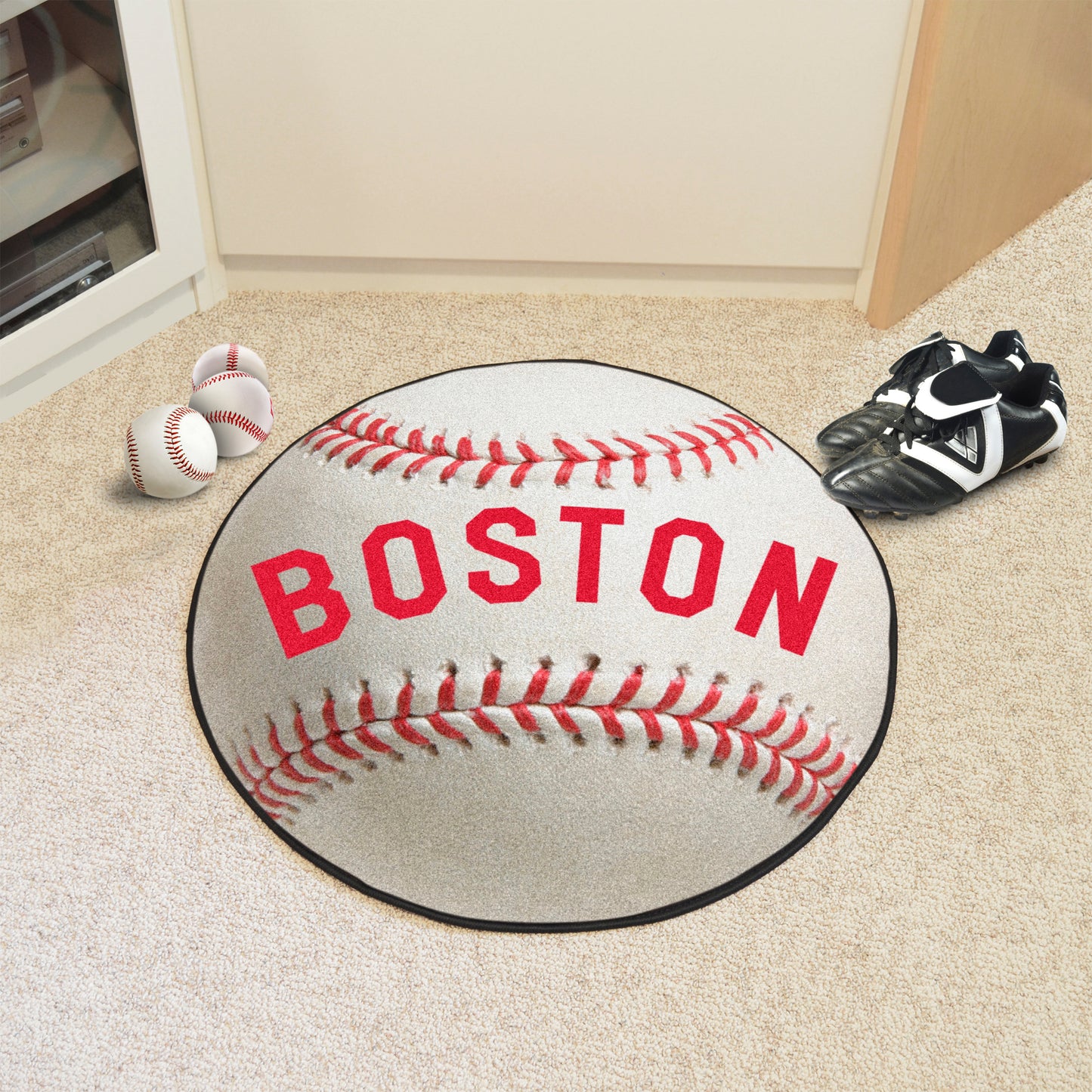 Boston Red Sox Baseball Rug - 27in. Diameter - Retro Collection, 1908 Boston Red Sox