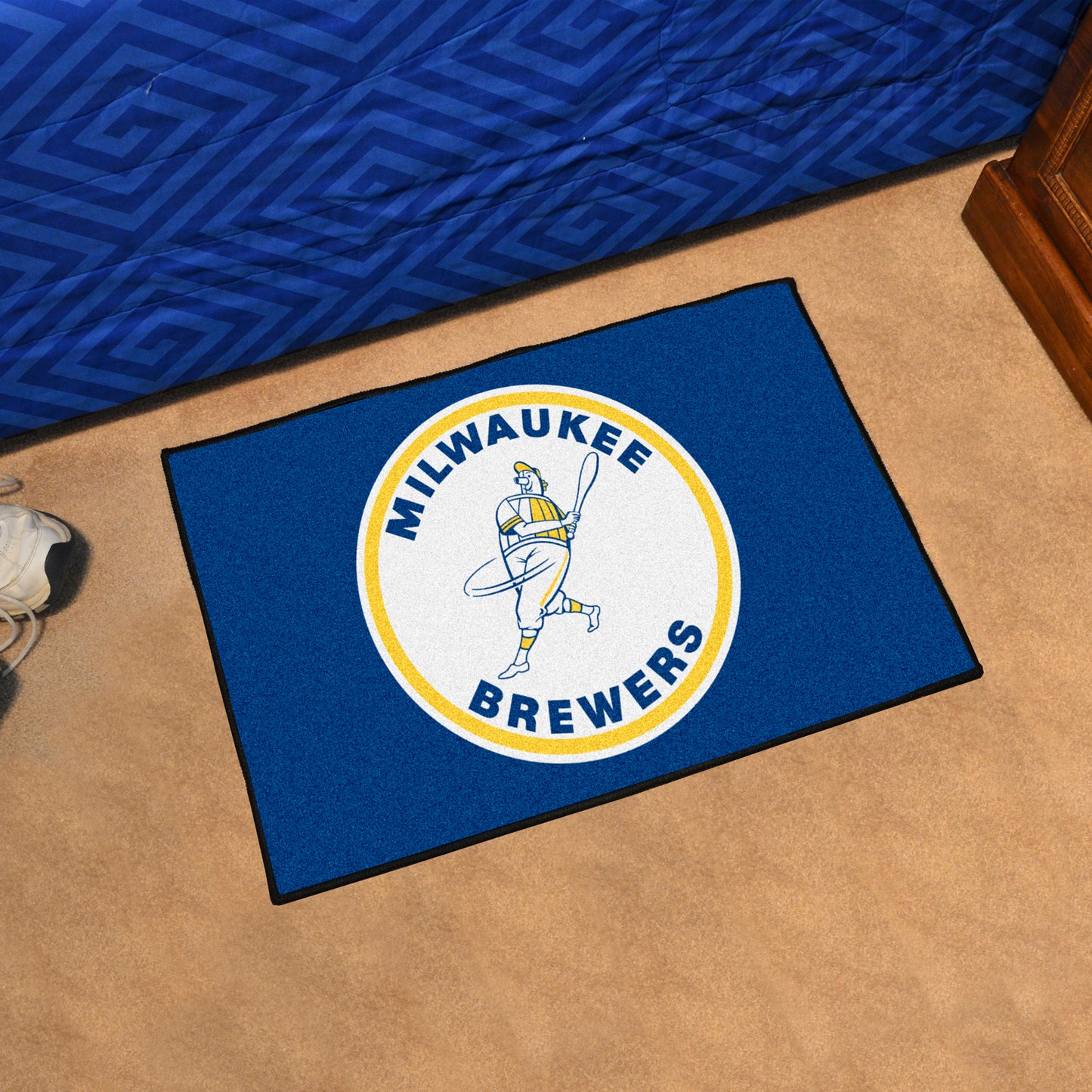 Milwaukee Brewers Starter Mat Accent Rug - 19in. x 30in. - Retro Collection, 1970 Milwaukee Brewers