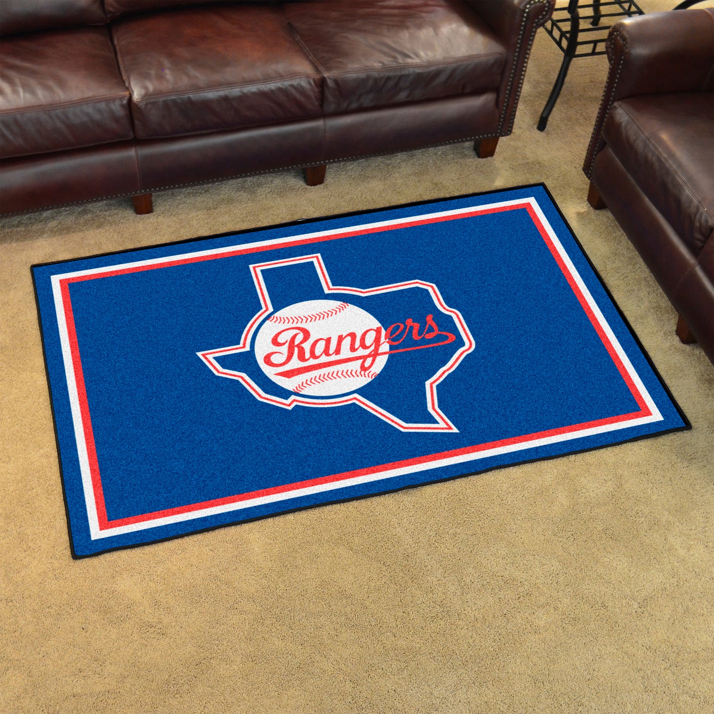 Texas Rangers 4ft. x 6ft. Plush Area Rug - Retro Collection, 1984 Texas Rangers