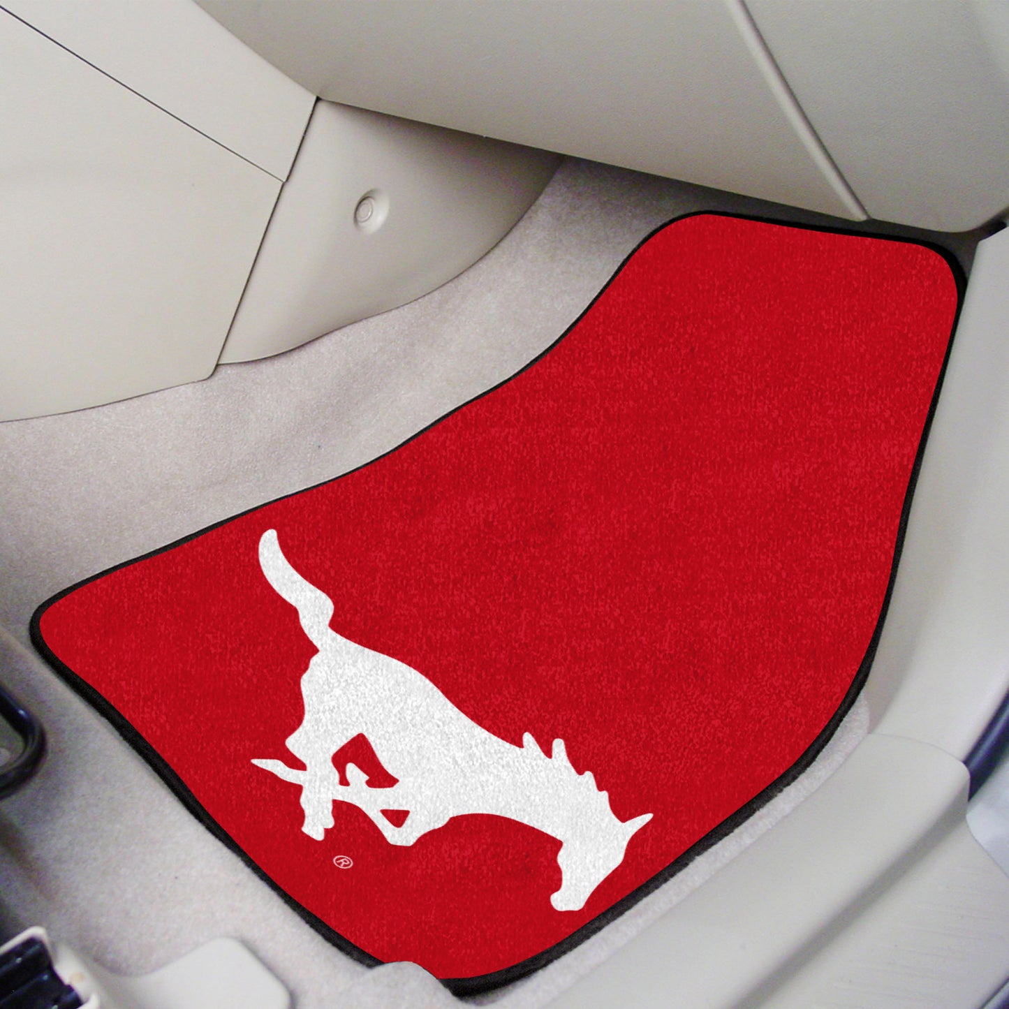 SMU Mustangs Front Carpet Car Mat Set - 2 Pieces