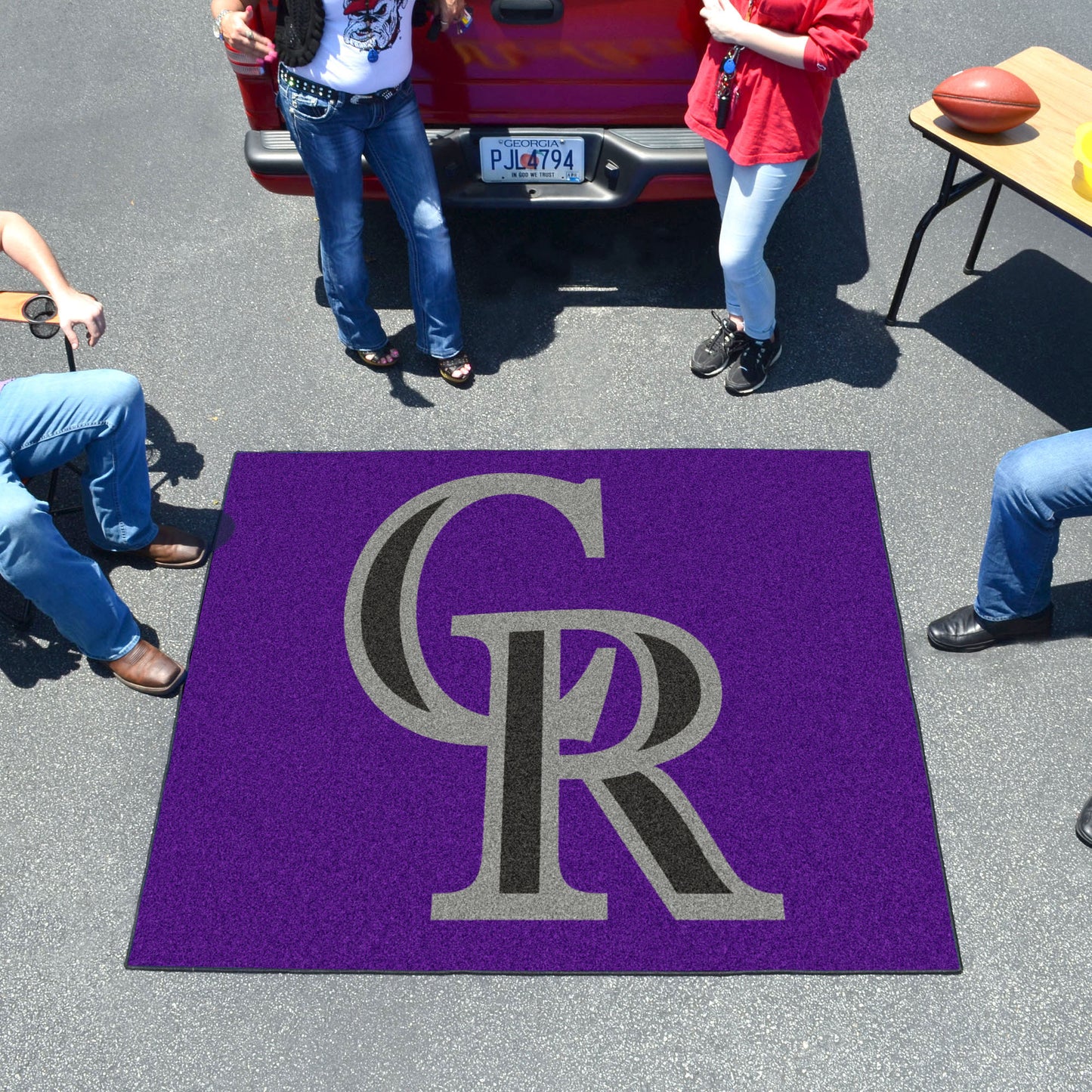 Colorado Rockies Tailgater Rug - 5ft. x 6ft. - CR Primary Logo