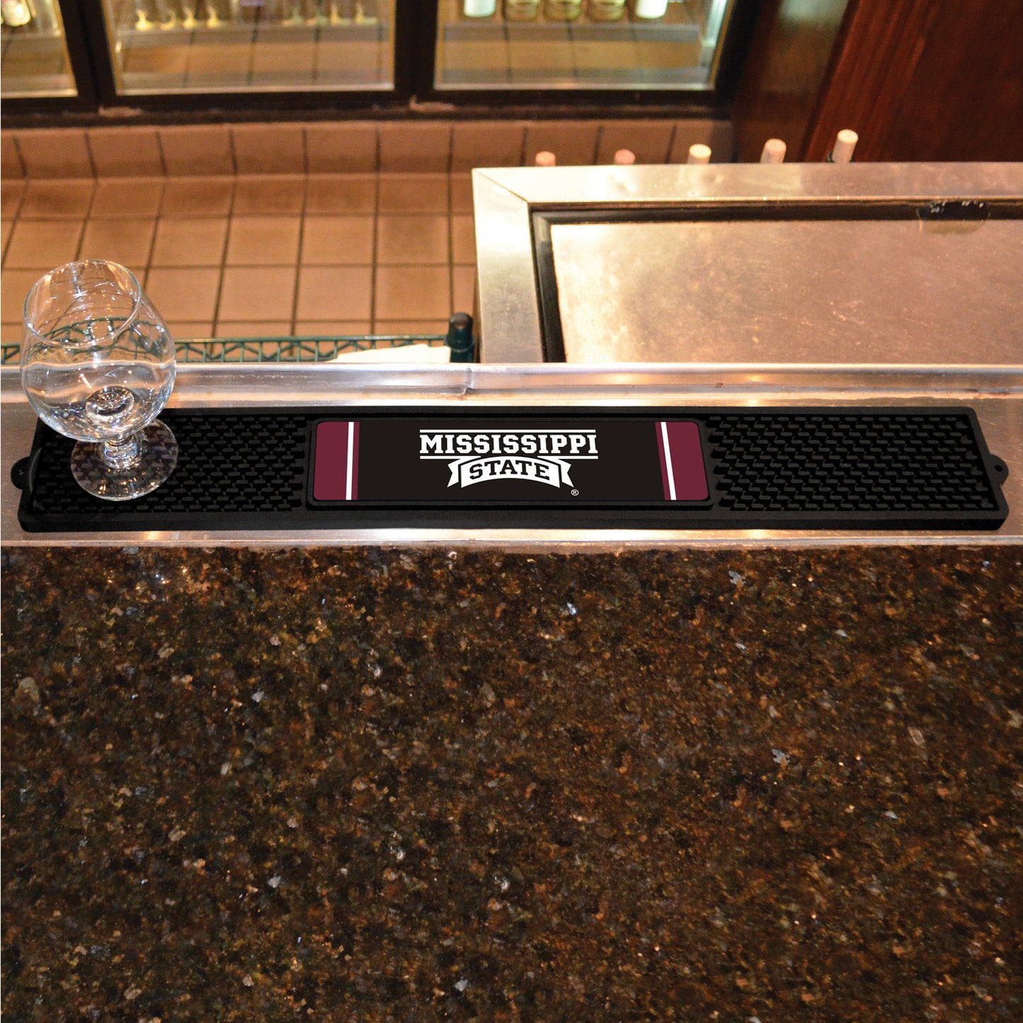 Mississippi State Bulldogs Bar Drink Mat - 3.25in. x 24in.