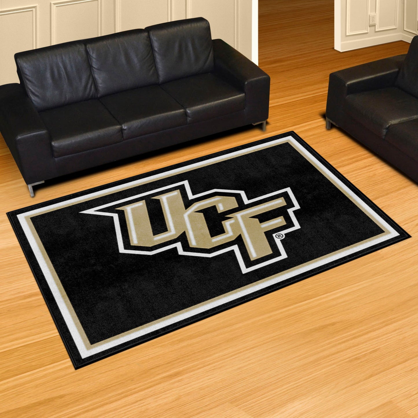 Central Florida Knights 5ft. x 8 ft. Plush Area Rug - UCF Primary Logo