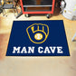 Milwaukee Brewers Man Cave All-Star Rug - 34 in. x 42.5 in.