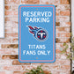 Tennessee Titans Team Color Reserved Parking Sign Décor 18in. X 11.5in. Lightweight