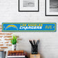 Los Angeles Chargers Team Color Street Sign Décor 4in. X 24in. Lightweight